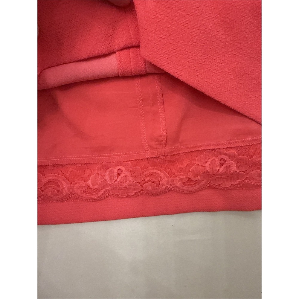 Trina Turk Felisha Halter Dress Sz 4 Pink Coral Pleated Shift Wedding Guest - Picture 8 of 12